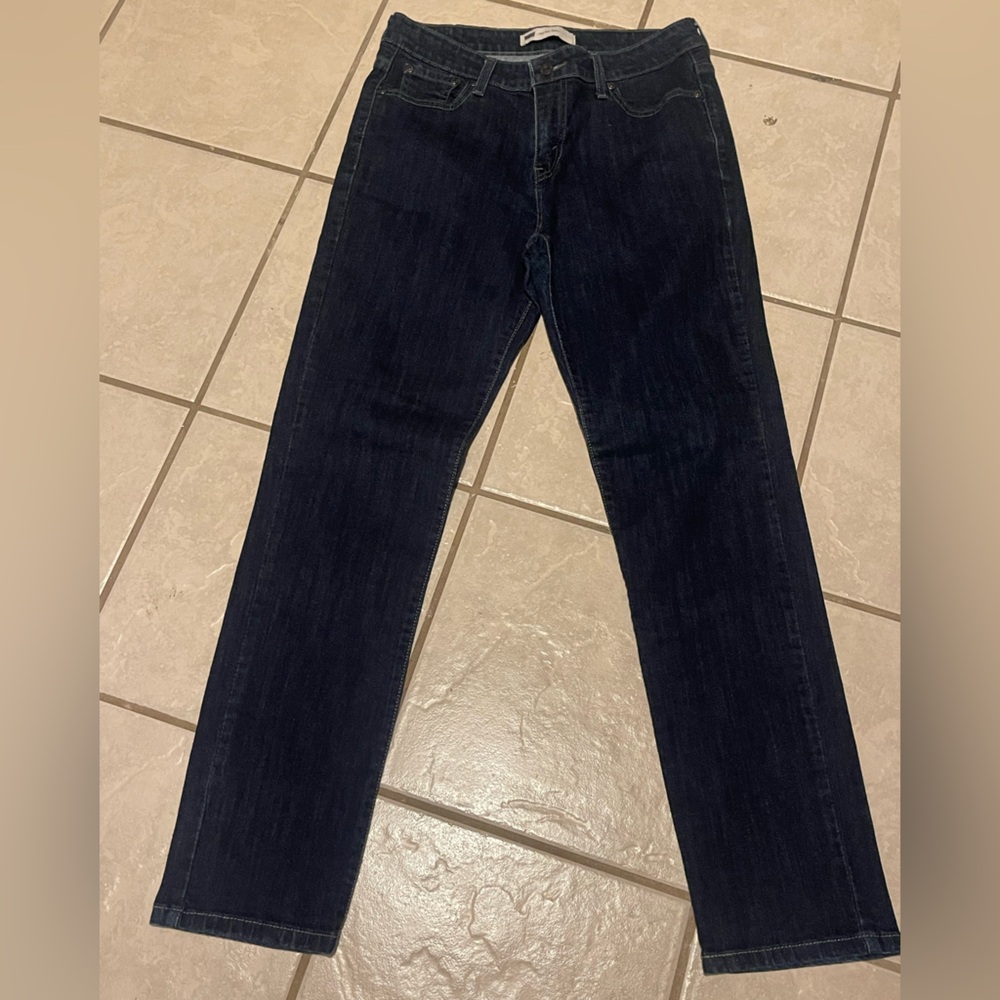 Levi's Women's Dark Blue Mid-Ruse Skinny‎ Jeans Size 12